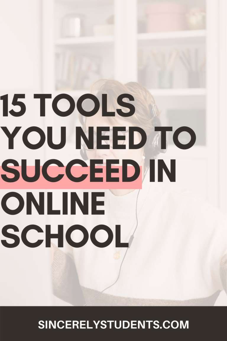 Online classes can be hard. Learn how you can maximize success by using these 15 tools!
