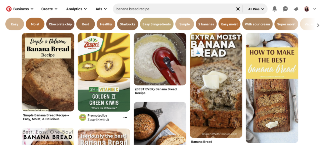 Use Pinterest to find top performing SEO keywords
