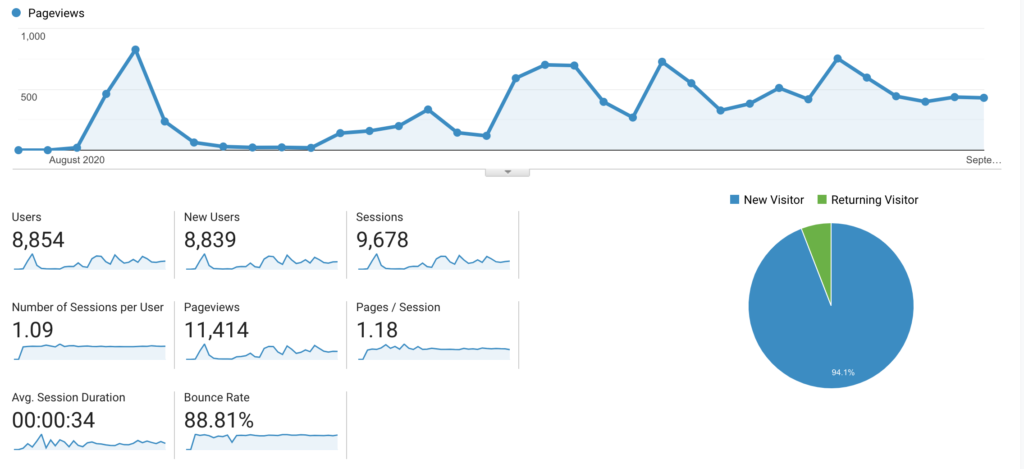 1st month blogging stats