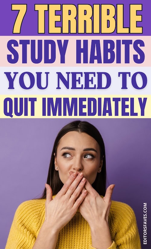 woman is surprised to learn about the Terrible Study Habits To Quit Immediately