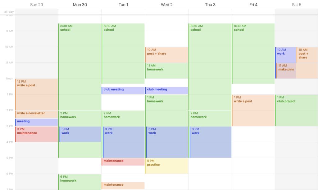 Timeblock your days to be super organized!