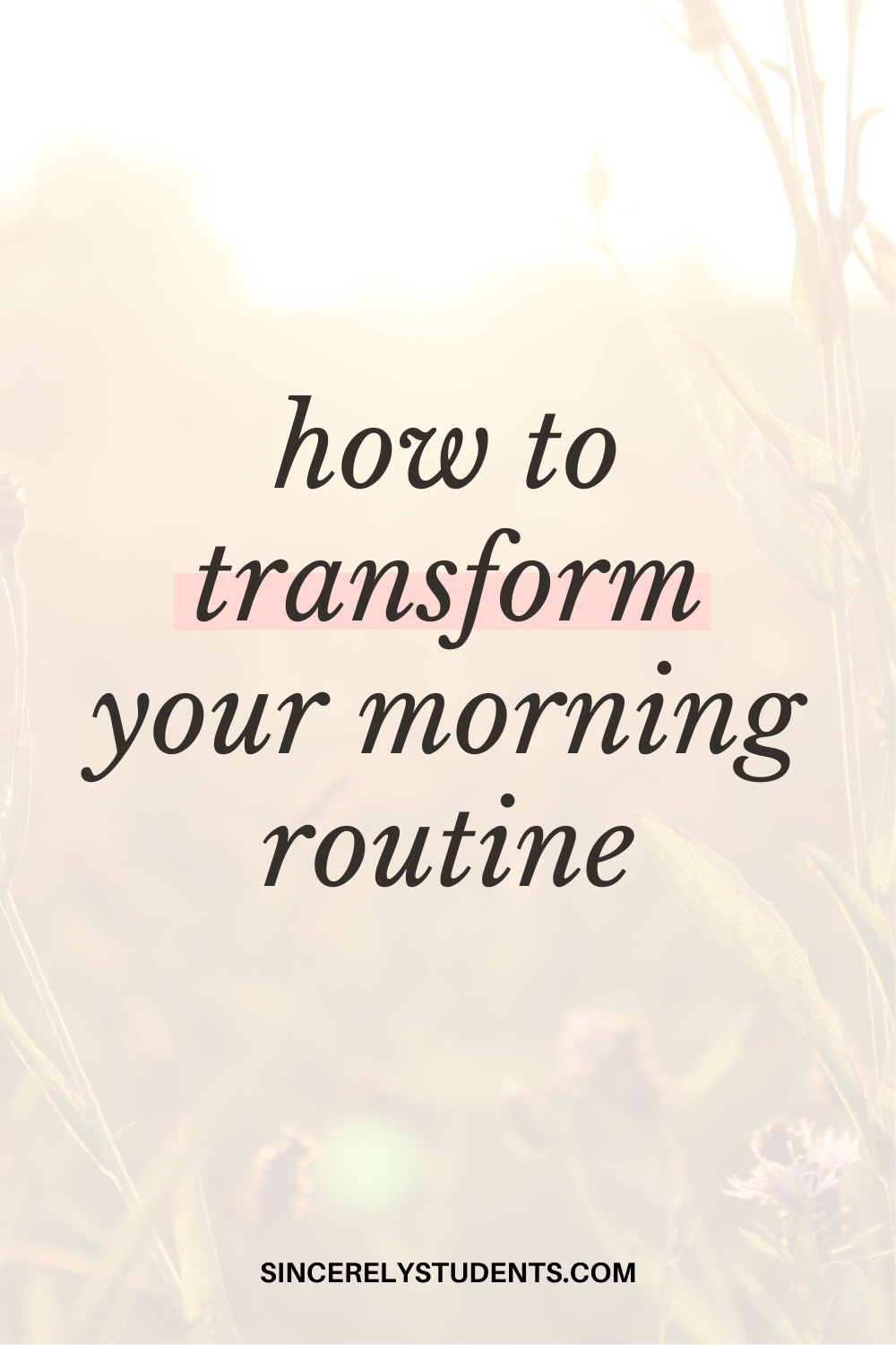 Transform Your Routine How To Transform Your Morning Routine & Have A Productive Day