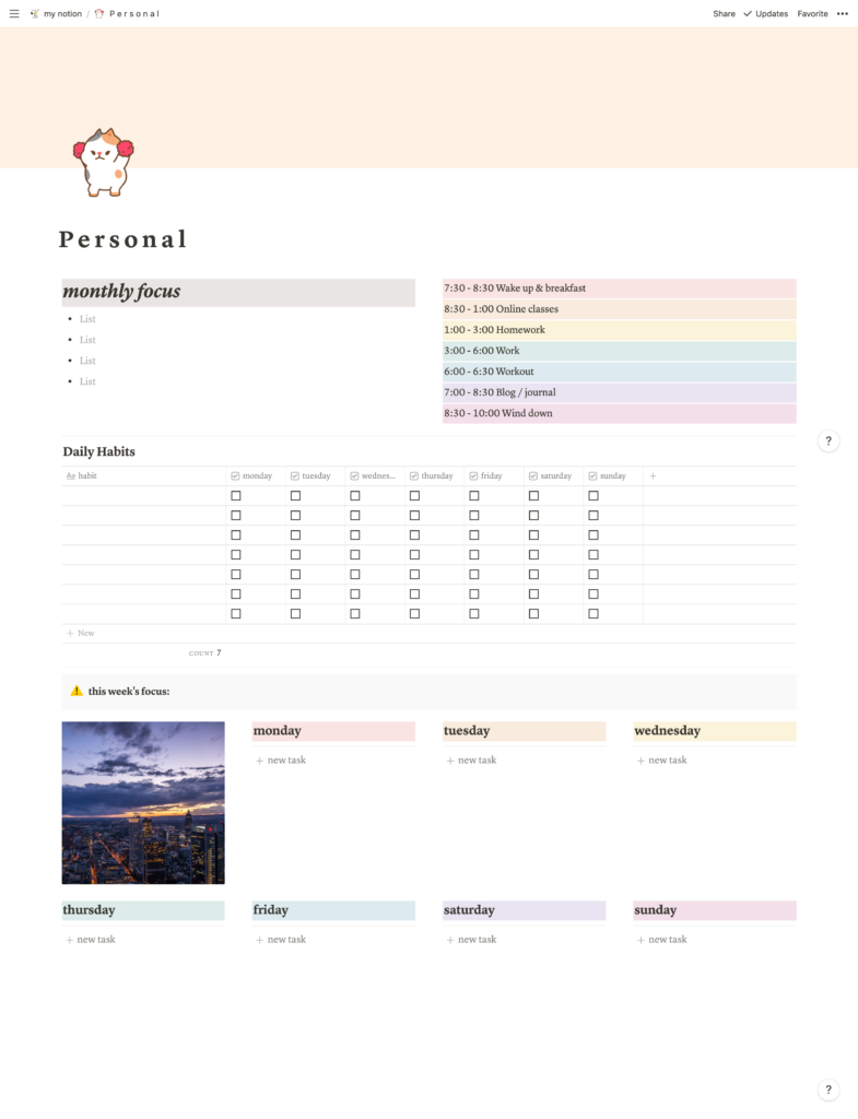 Use Notion to write to-do lists and be productive