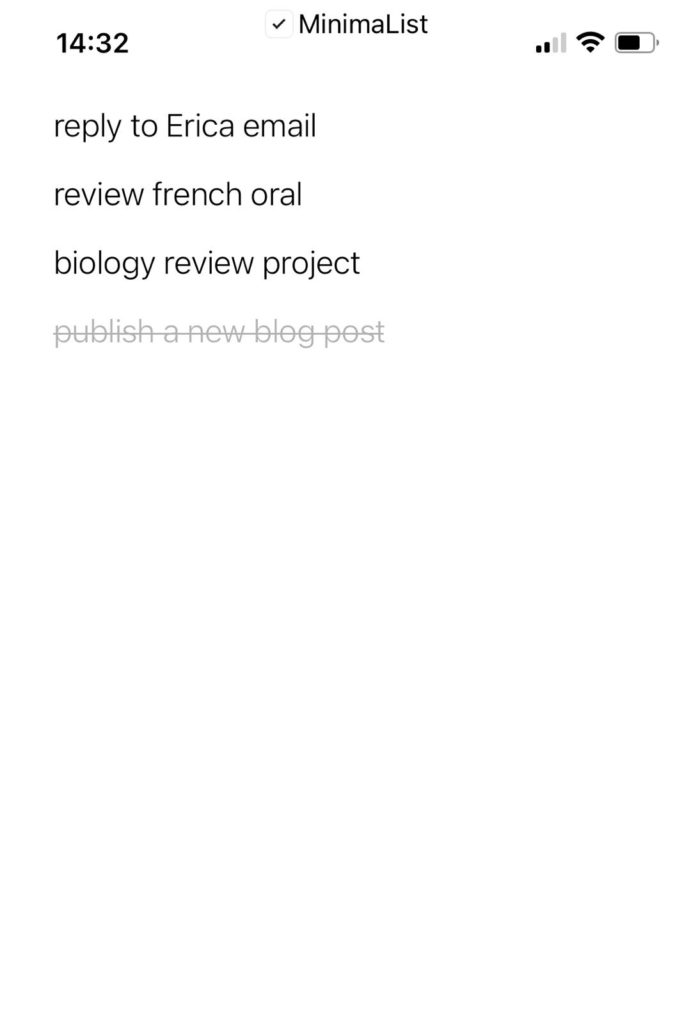 use Minimalist to make to-do lists