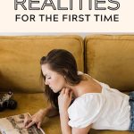 woman sitting on couch reading How to shift realities for the first time step-by-step