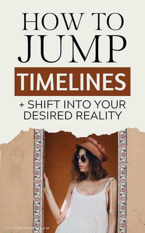 Woman in doorway to her new life, learning from the Ultimate guide on How to jump timelines into your desired reality - shifting tips