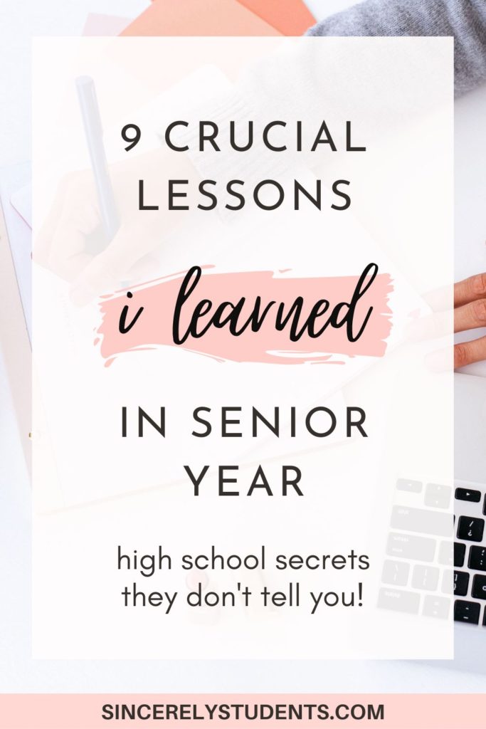 9 crucial lessons learned in senior year of high school