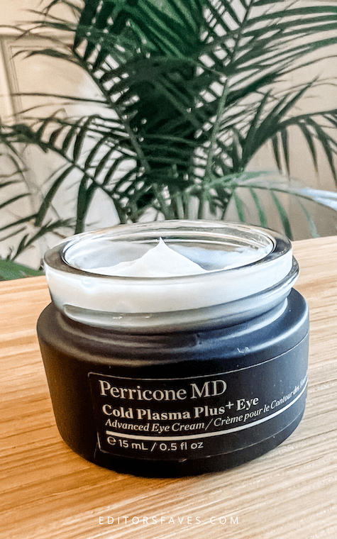Real photo of that I took of my Perricone MD Cold Plasma Plus+ Eye Advanced Eye Cream. Beat cruelty-free skincare products list.
