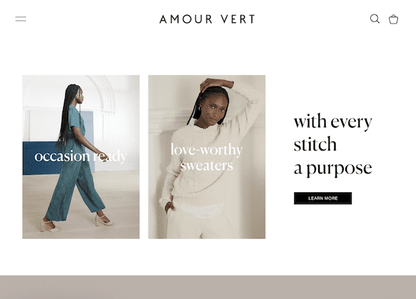 Best organic cotton Clothing Brands - amour vert
