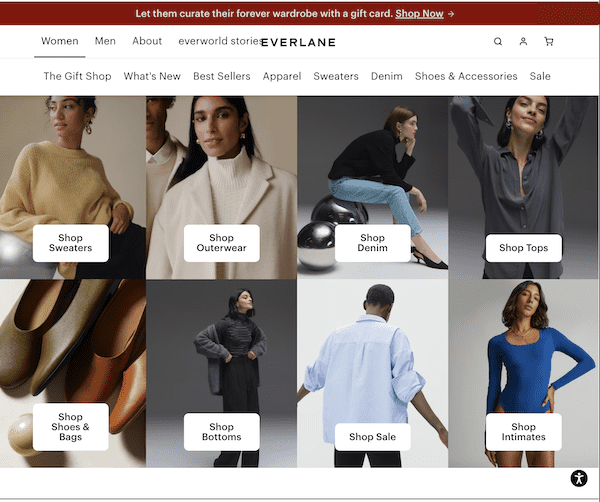 Best Sustainable Clothing Brands - everlane website