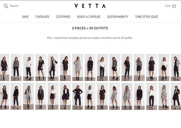 Best Sustainable Clothing Brands - vetta website