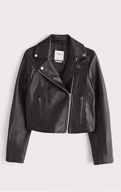Vegan Leather Moto Jacket - Fall Capsule Wardrobe List
