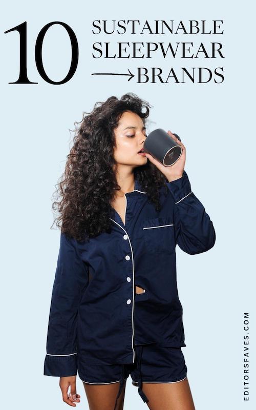 Woman sipping coffee while wearing The Best Sustainable Sleepwear For Organic Pajamas
