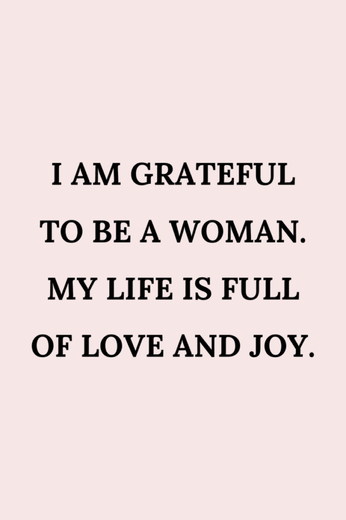 an affirmation for women