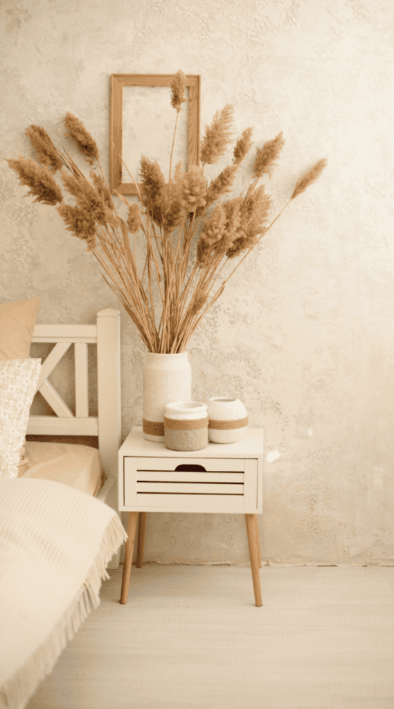 boho branches and vase College Apartment Decor Ideas