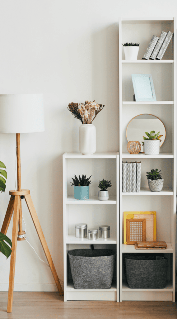 book shelf College Apartment Decor Ideas