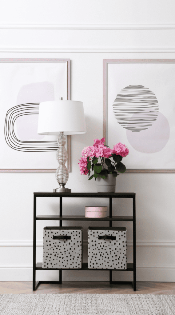 consol table College Apartment Decor Ideas