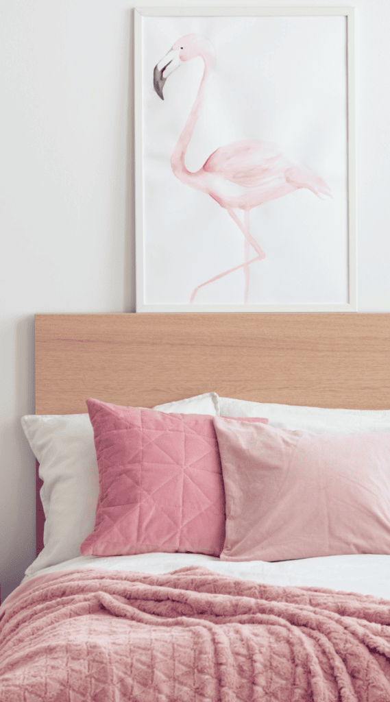 flamingo wall art Cute Pink Dorm Room Decor Ideas You'll Love