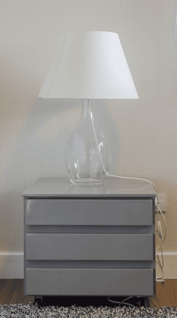 glass side table lamp College Apartment Decor Ideas