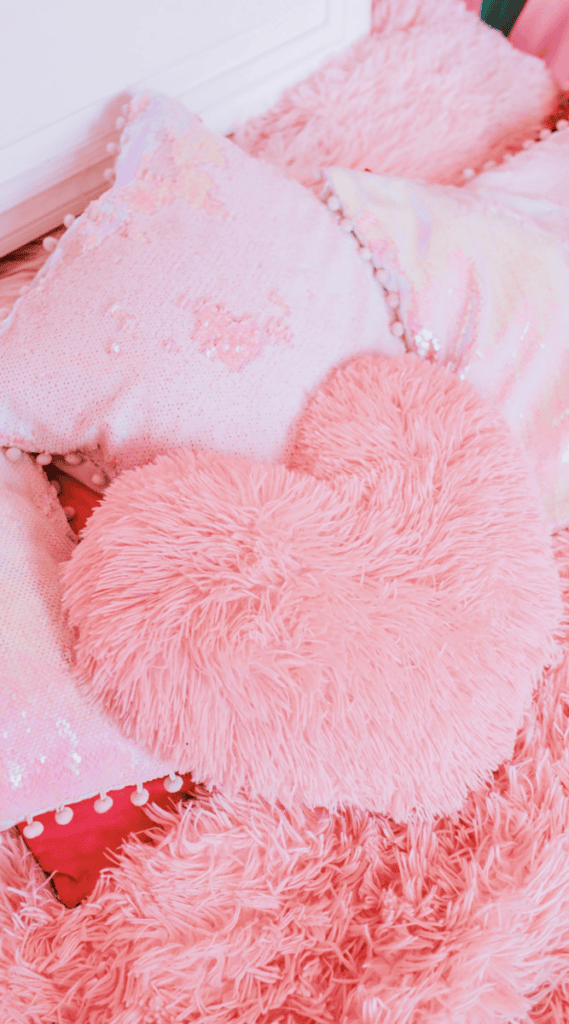 pink heart pillow 2 Cute Pink Dorm Room Decor Ideas You'll Love