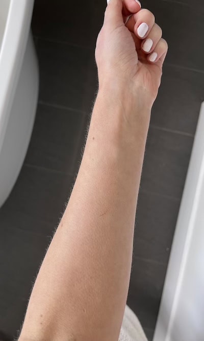 my arm after bondi sands foam tan applied tanner on - 