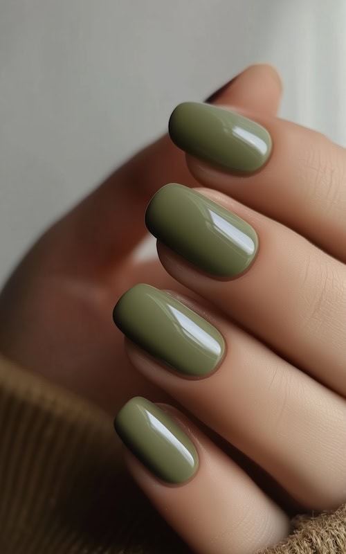 sage green Libra birthday nails