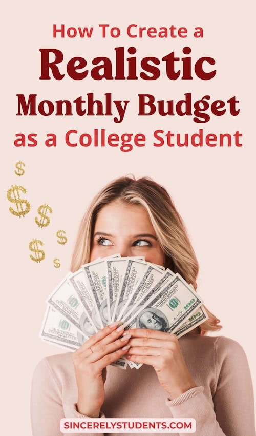 student holds cash after learning How to create a realistic monthly budget as a college student