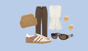 Ahoi Linen Pant Set-Brown