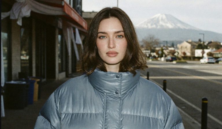 woman stands in town by mountain and learns Ways To Glow Up Inside And Out