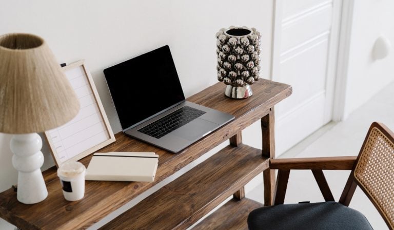 computer on desk showing how to remember everything you study