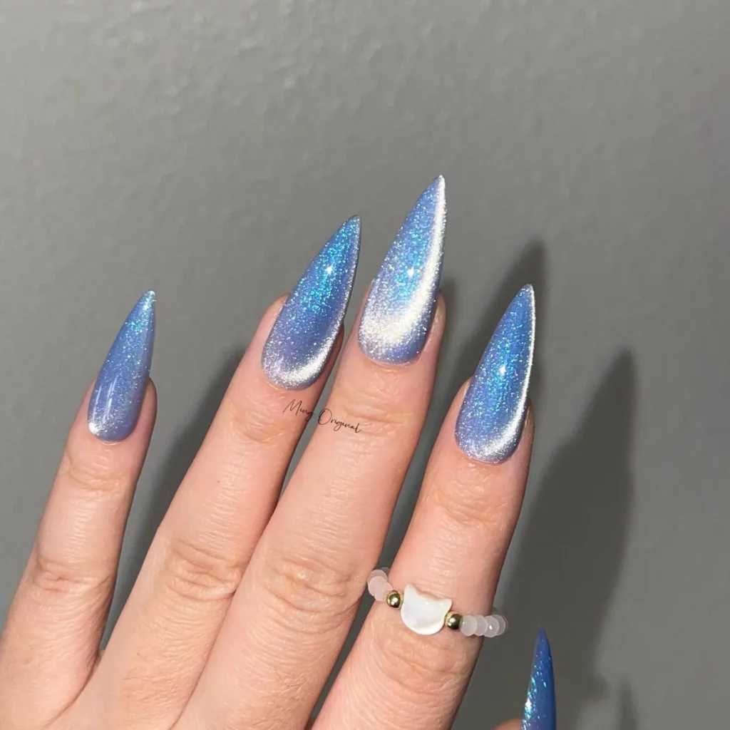 1 Pretty Blue Nails Inspo