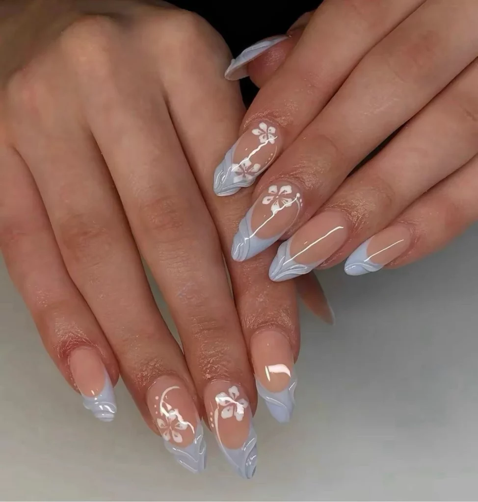 10 Pretty Blue Nails Inspo