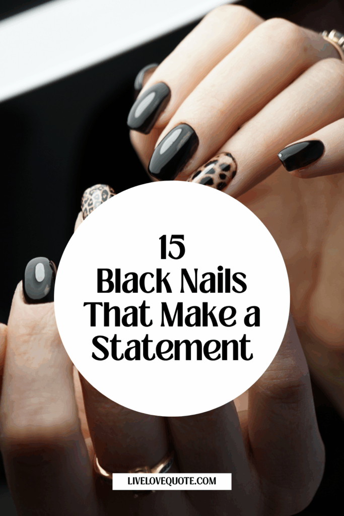 black nails 7 Edgy Black Nails Inspo