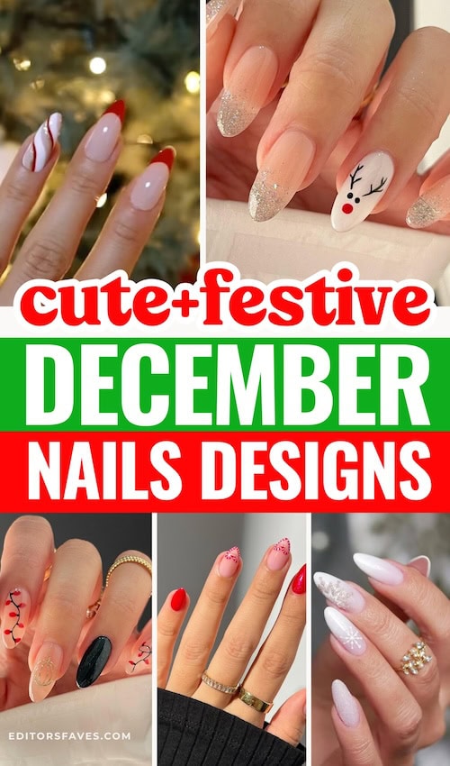 ultimate December nails design ideas for festive Christmas nails to try