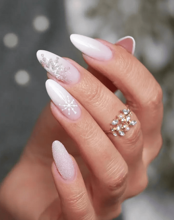 snowflake nails fo r December