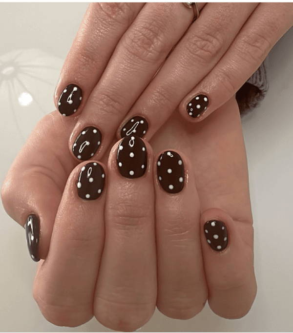 ploka dots nails for Fall