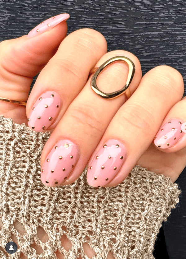 polka dots nails for new years eve nails