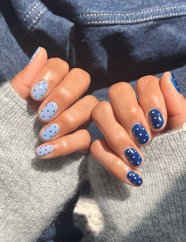 trending now - polka dot nails in fun colors