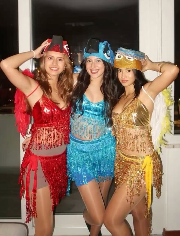 trio halloween costume ideas sparkly Rio birds