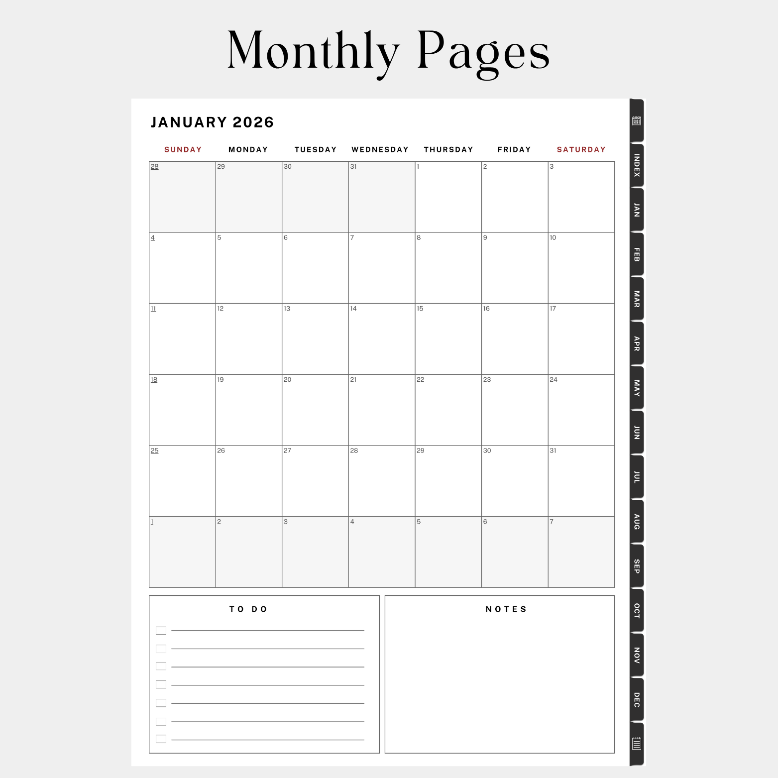 6 4 Free Monthly 2026 Digital Planner (Soft Pink)