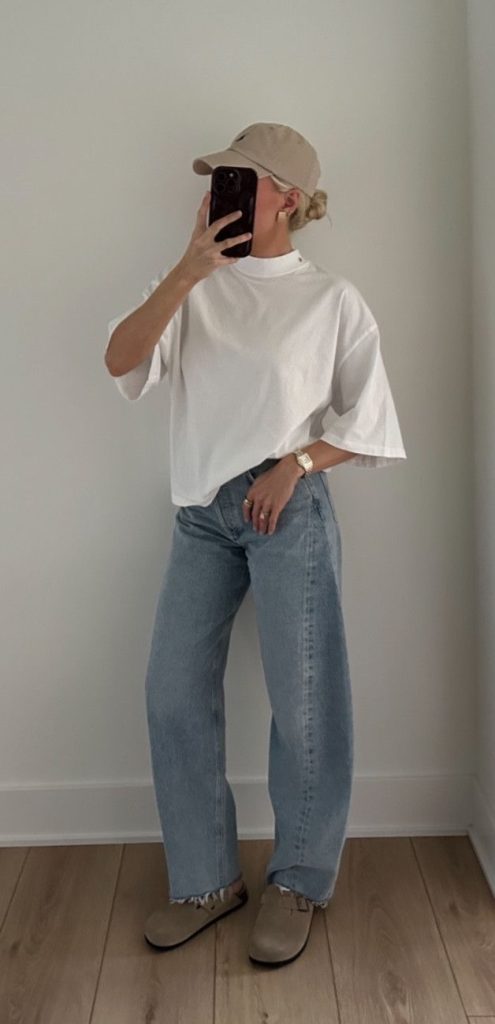 woman wearing clogs fall shoe trends outfits