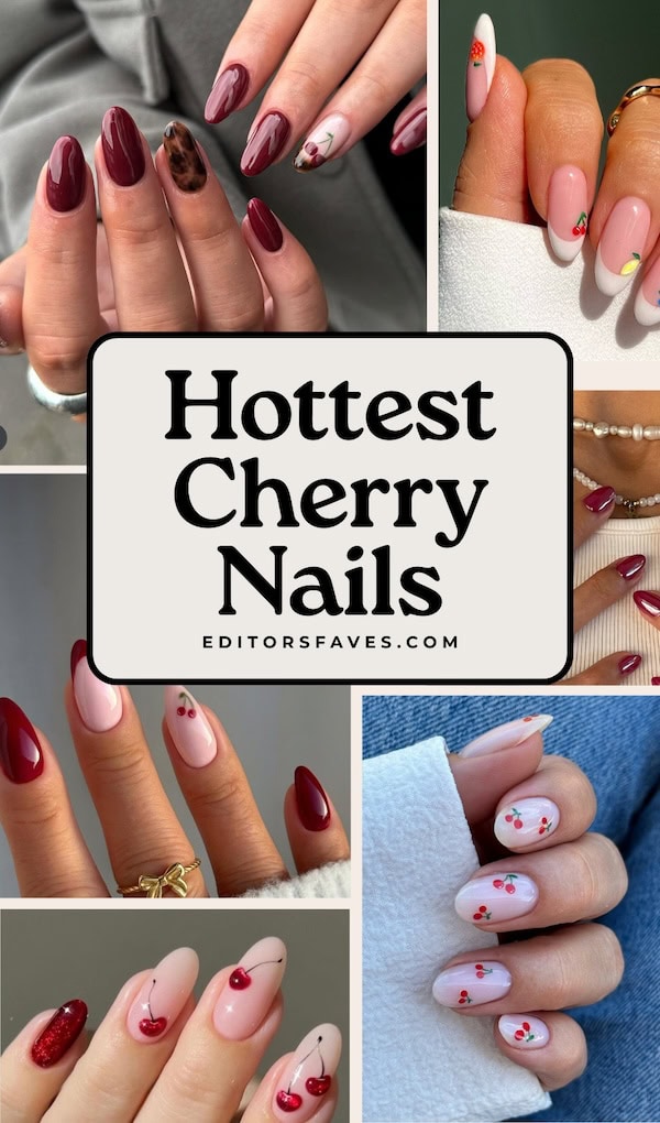 we found the hottest cherry nails design ideas