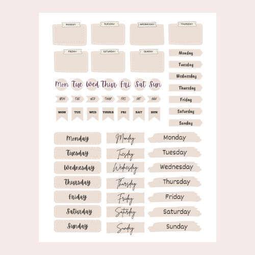 2 2 Free Digital Sticker Sheets