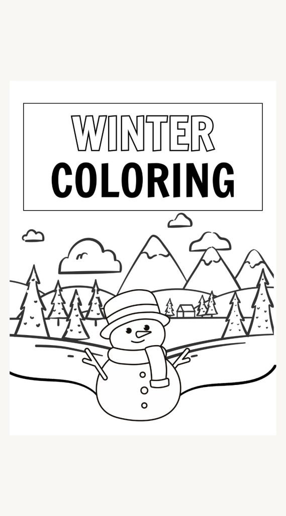 winter colorig pages