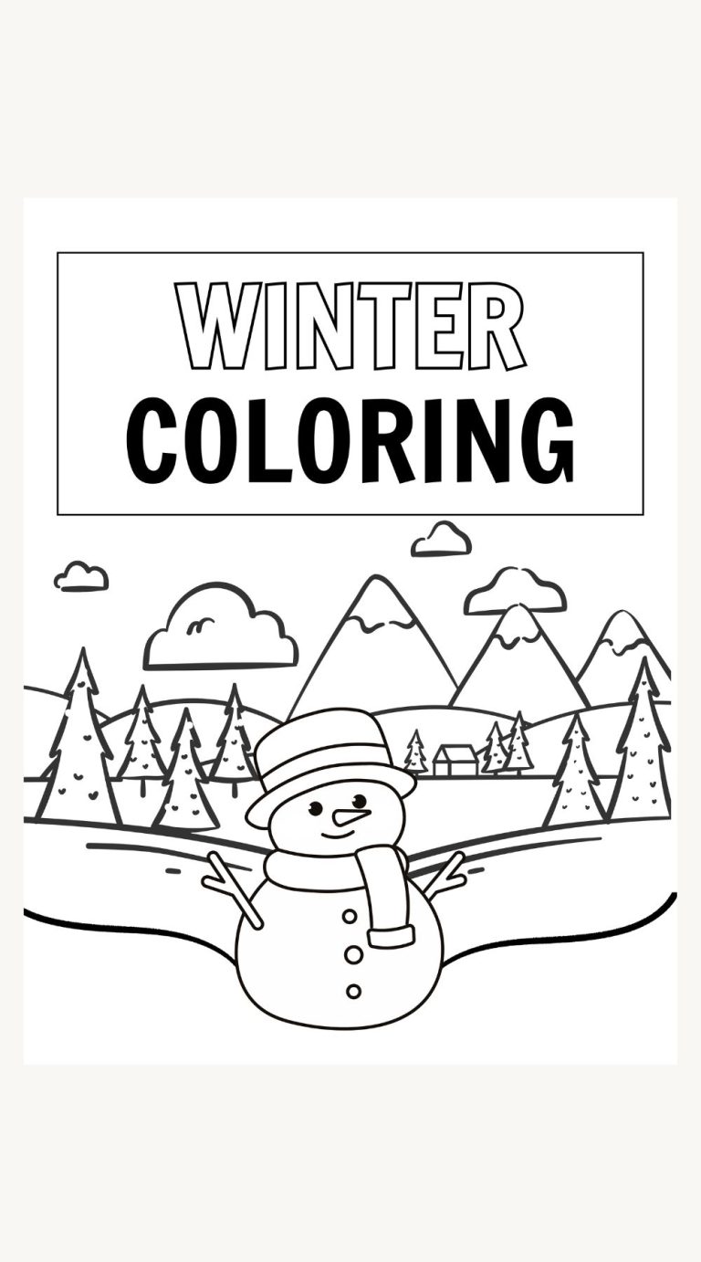 winter colorig pages