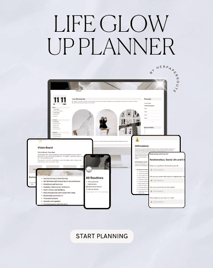 life glow up planner