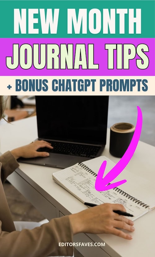 new month journal prompts for a great month ahead