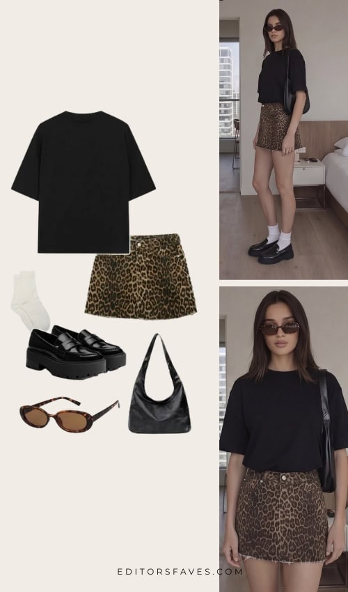 leopard print skirt