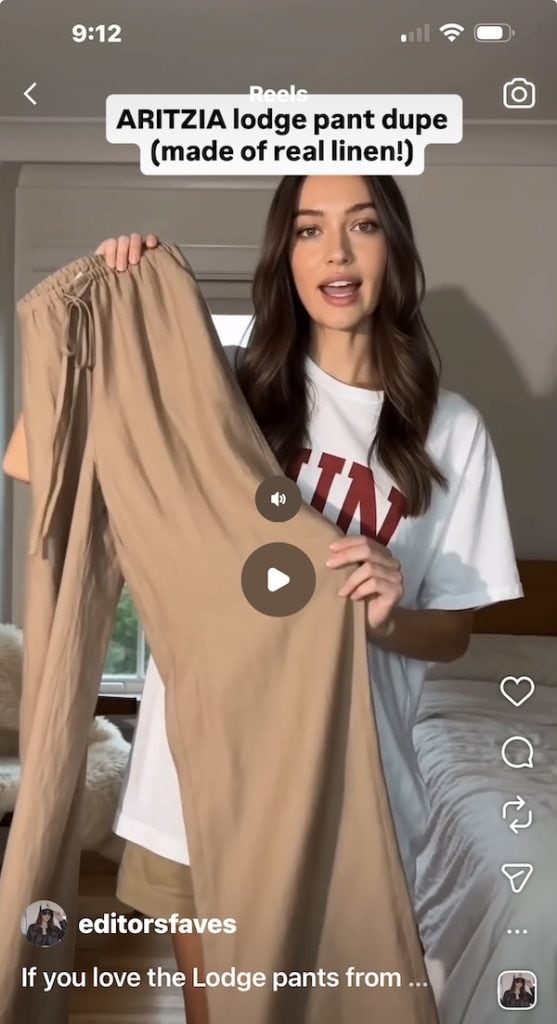 catalina pants aritzia lodget pants dupe