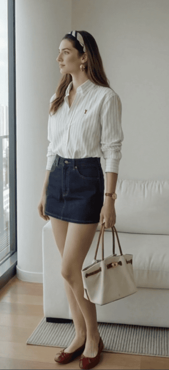 preppy spring outfit polo shirt 